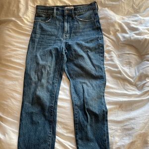 Madewell high waisted straight leg jeans